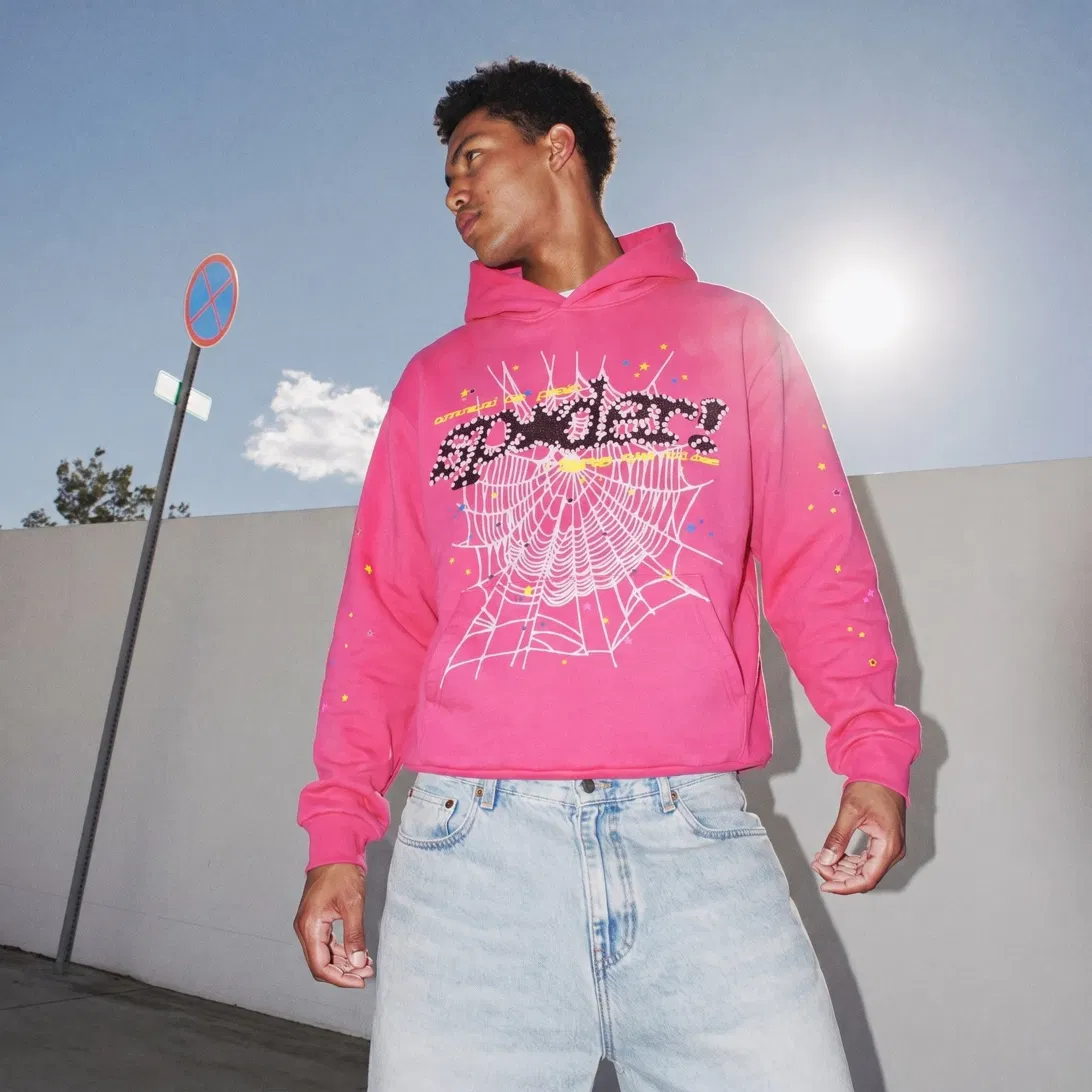 Pink Web Hoodie